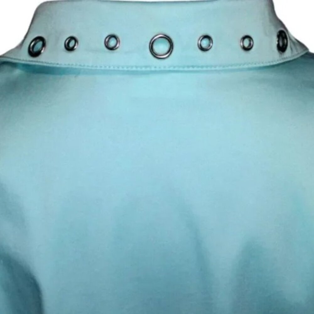 NANCY BOLEN City Girl - Blazer w/Riveted Cutouts - Aqua - 18 - Like New - Picture 6 of 15